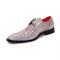 Fennix Italy "Logan" Grey Genuine Alligator Lace-Up Dress Shoes.